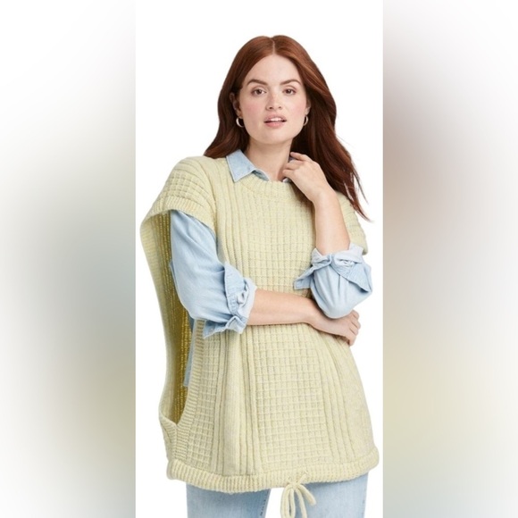 Universal Threads Sleeveless Knit Boxy Drawstring Vest One Size - Picture 1 of 12